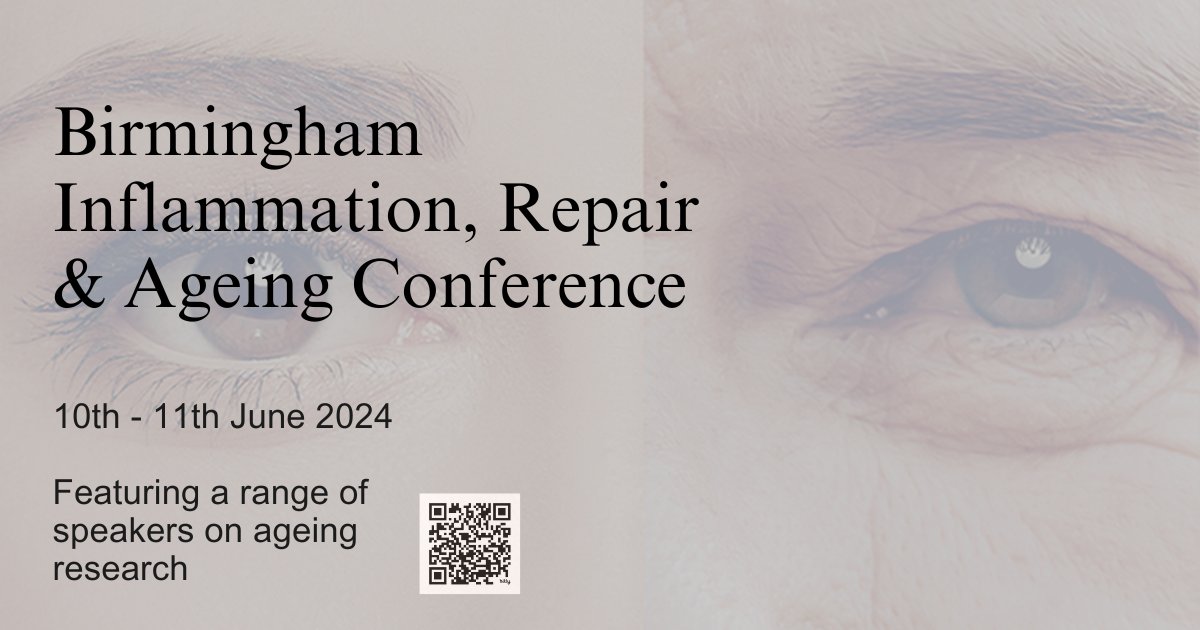 Join us at the forefront of ageing research on 10-11 June 2024! 🧬 Our in-person conference is now open for registration 🚨 Featuring experts in academia, industry & clinical practice, this two-day event is not to be missed! ➡️Register today: birmingham.ac.uk/bira-2024 #BIRA2024