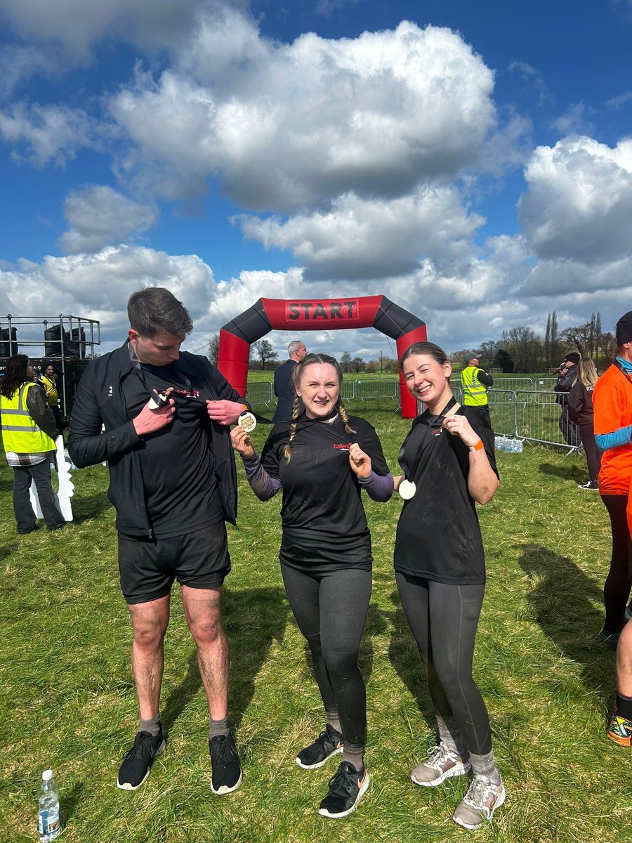 Tollers Stevenage trainees joined the 'Muddy Mayhem' run for @GHHospice last weekend. The 5K obstacle course fundraiser aimed to support the hospice who were nearing the £300,000 goal. Despite the muddy challenge, the Tollers team persevered!