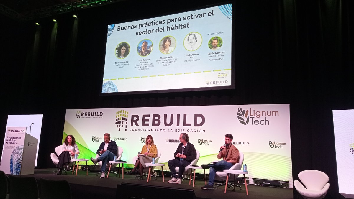 Un placer haber moderado la semana pasada la sesión 'Buenas prácticas para activar el sector del hábitat' en #REBUILD2024 por parte de Daniel Sánchez, Director Técnico de PEP, y que contó con profesionales como: Nerea Castillo, Pere Armora, Iñaki Alonso y Silvia Fernández.