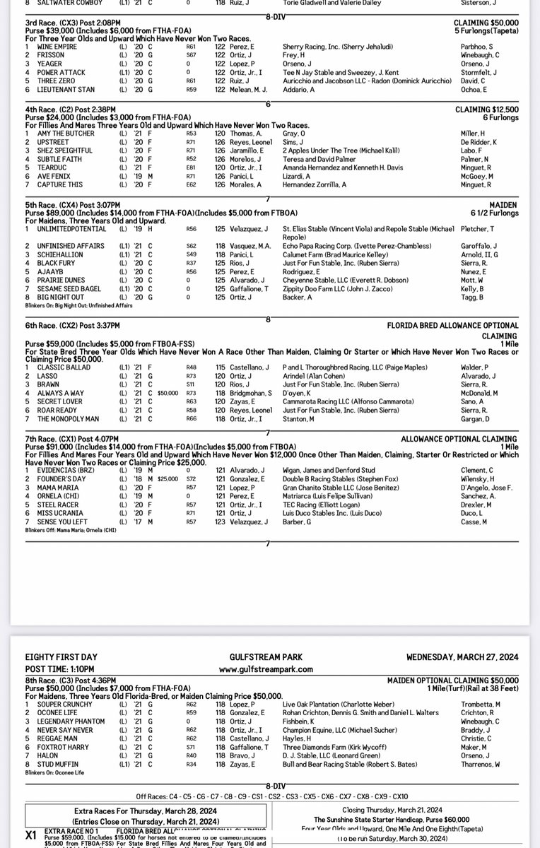 OMFG!!!!!!!! Pretty sure my eyes are seeing the late pick 5 @GulfstreamPark as all dirt/turf  for the first time on a Wednesday  this #ChampionshipMeet #AllahAkbar