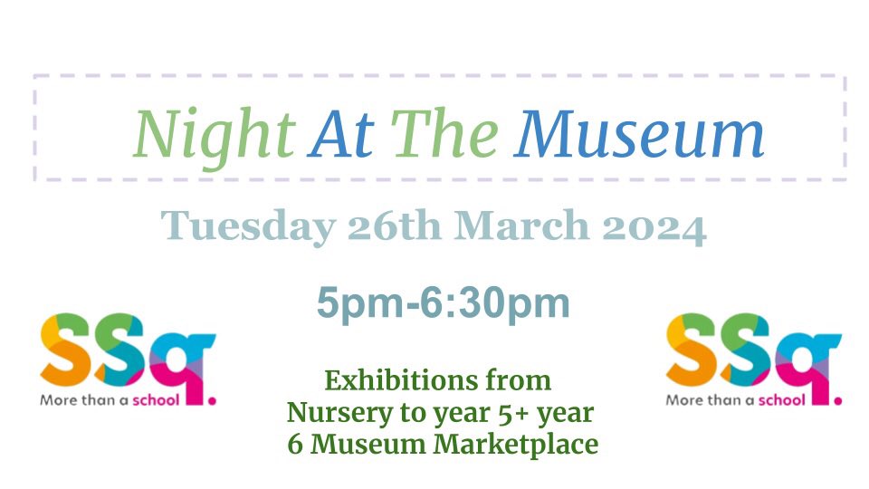 📣TONIGHT! 📣We open the doors to our Night at the Museum, showcasing our history projects. Come and enjoy the wonderful work from Nursery to Year 5 PLUS bring some extra money to spend at the Year 6 Marketplace, selling gifts at each exhibition!