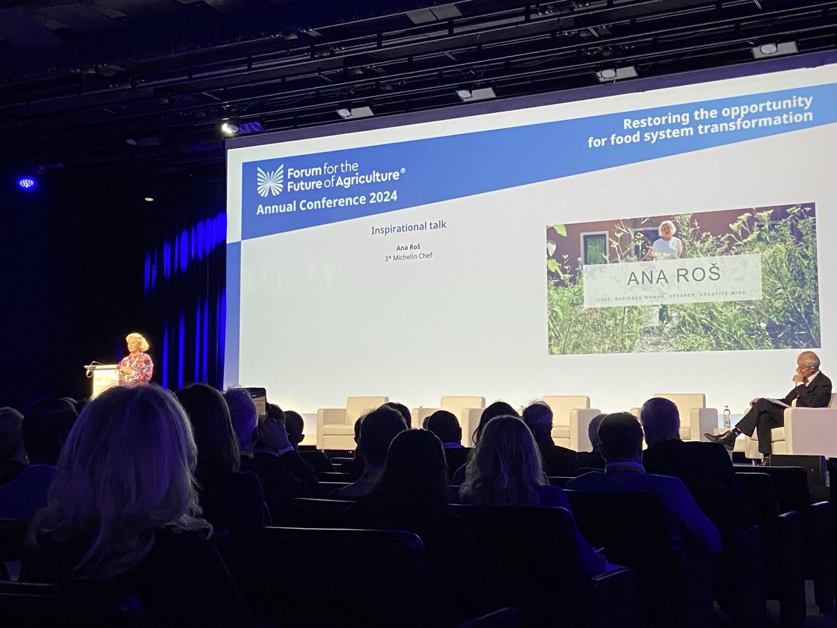 European Livestock Voice (@livestockvoice) on Twitter photo Inspiring talk from triple #Michelin star chef Ana Ros from <a href="/hisafranko/">Hiša Franko</a> about her frank exchanges when purchasing lamb, milk, potatoes (1€/🥔) and more from local #farmers.
✅We helped farmers & also brought local foods into homes. Win-win for all!
#ForumforAg Inspiring talk from triple #Michelin star chef Ana Ros from <a href="/hisafranko/">Hiša Franko</a> about her frank exchanges when purchasing lamb, milk, potatoes (1€/🥔) and more from local #farmers.
✅We helped farmers & also brought local foods into homes. Win-win for all!
#ForumforAg