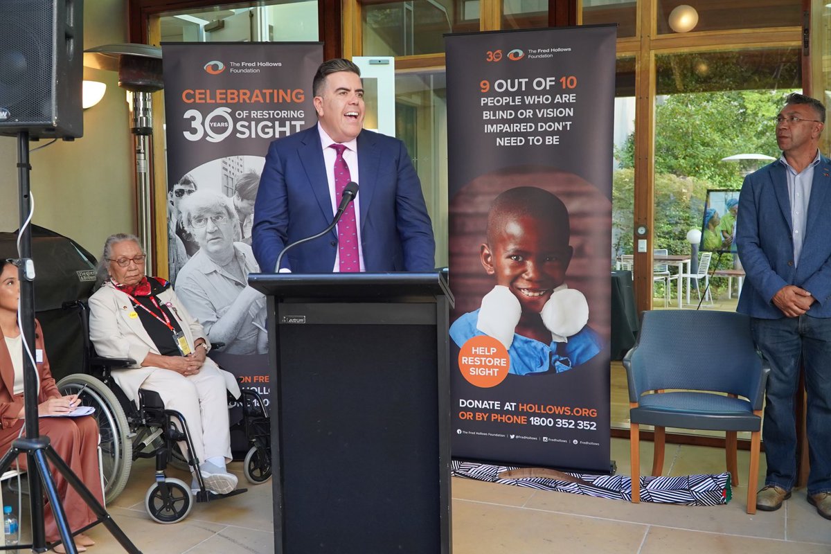 It was an honour to host @FredHollows with Gabi Hollows AO, Co-Founder and @RayMartin, Ambassador, celebrating the Foundation’s 30 years of partnership with the Australian Government. 

@M_McCormackMP