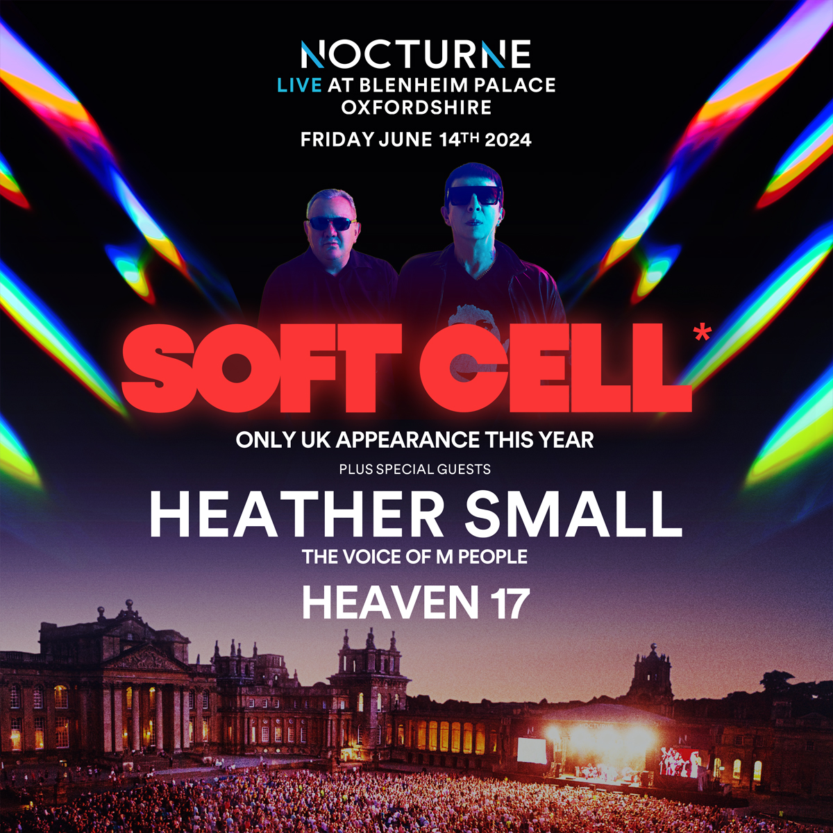 Our ONLY UK APPEARANCE FOR 2024 will take place at Blenheim Palace in Oxfordshire on June 14th and we will be joined by Heather Small and Heaven 17. ❤️ Tickets go on sale on Thursday. Sign up for the presale here: nocturnelive.com