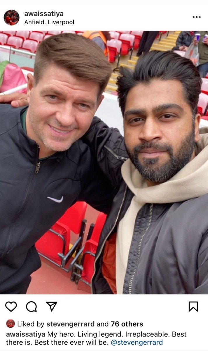 ALfc08's tweet image. Liked by Steven Gerrard ✊🏻🔴
