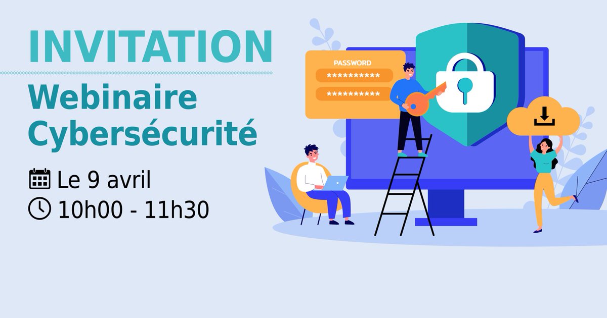 🔒 Les #PME sont des cibles privilégiées des cyberattaques. 
🛡 Apprenez à vous protéger avec notre #webinaire du 9 avril de 10h à 11h30, en partenariat avec la Gendarmerie nationale et le Cybercampus Nouvelle-Aquitaine. Inscrivez-vous ! #CyberSécurité 
swll.to/VnHIR