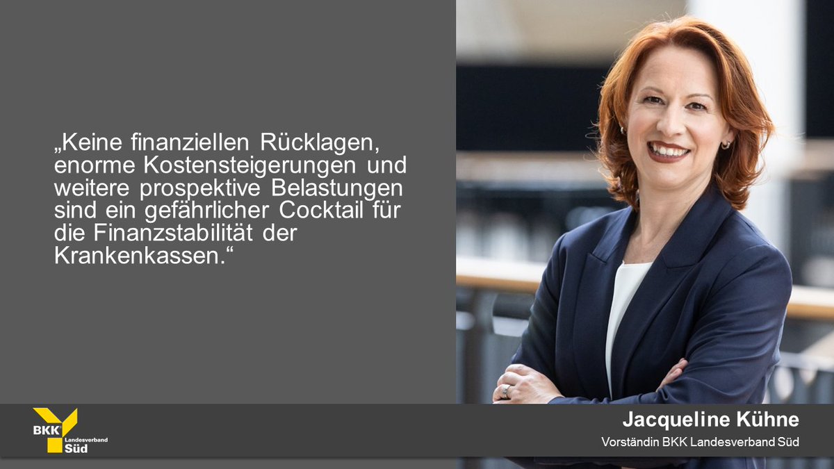 Jacqueline Kühne, Vorständin des #bkksued zu #Beitragsspirale #GKV-Finanzierung #GKVTag 👉bkk-sued.de/presse-politik…