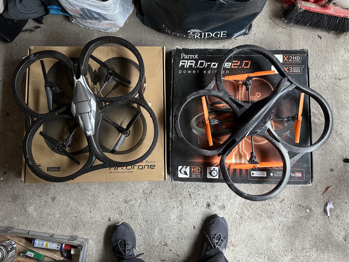 My first two drones: Parrot Ar.Drone 1 and 2 [by erny83pd] #drones #quadcopter