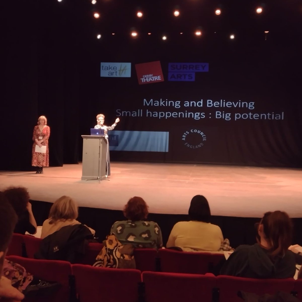 Thanks to all who joined us at @derbytheatre for the #mandbconference yesterday, it was wonderful to see and connect with you. Our team is now en route home. If you spot them - give them a beep!! @SurreyArts #letscreate #earlyyears #earlychildhood #earlychildhoodeducation