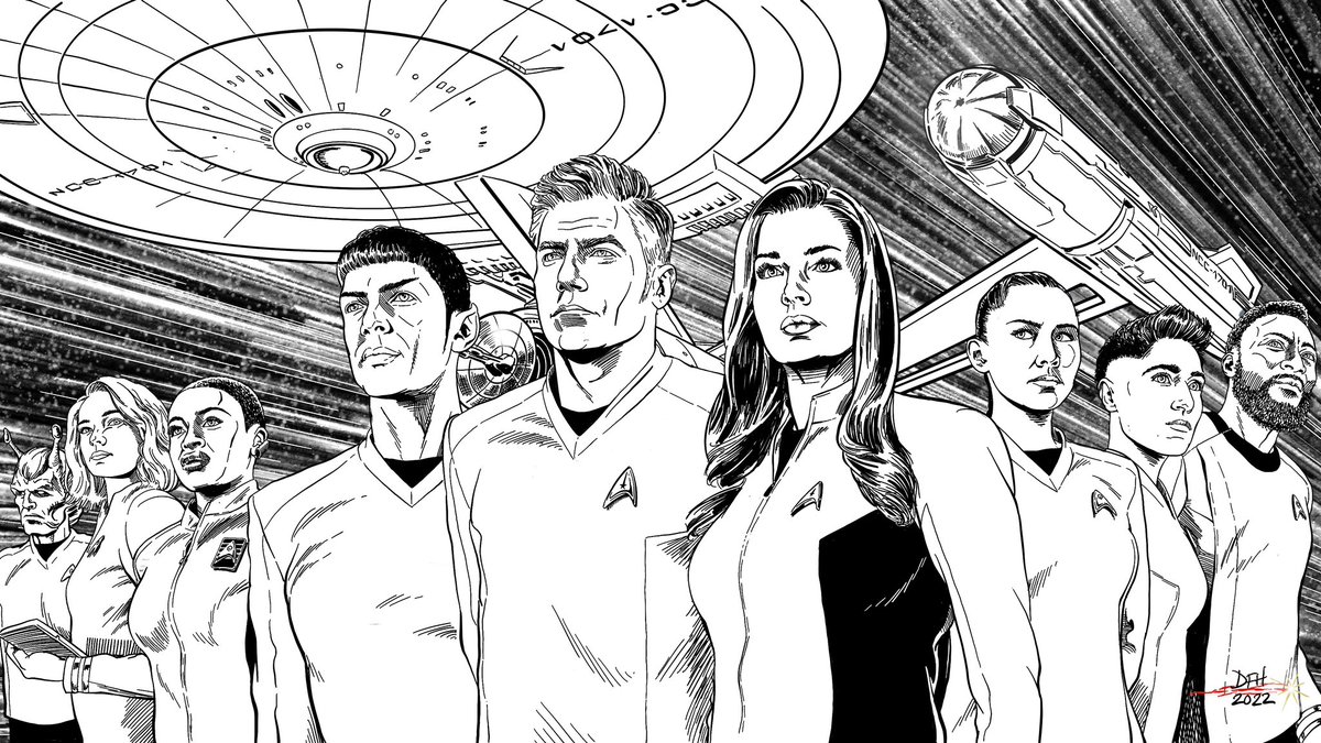 #TrekTuesday! These are some of my Series Cast #fanart pieces… #StarTrek #StarTrekDS9 #StarTrekTNG