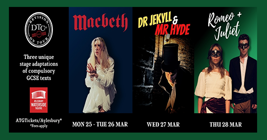 🎭 Macbeth's Last Shows Today Aylesbury Waterside! 1300 & 1930. The drama continues with Dr Jekyll & Mr Hyde (27th Mar) & Romeo & Juliet (28th Mar), both at 1300 & 1930. Don't miss out!  Book at ATG/theatre's site. #Macbeth2024 #TheatreWeek #AylesburyArts #CornerMedia #FiDigital