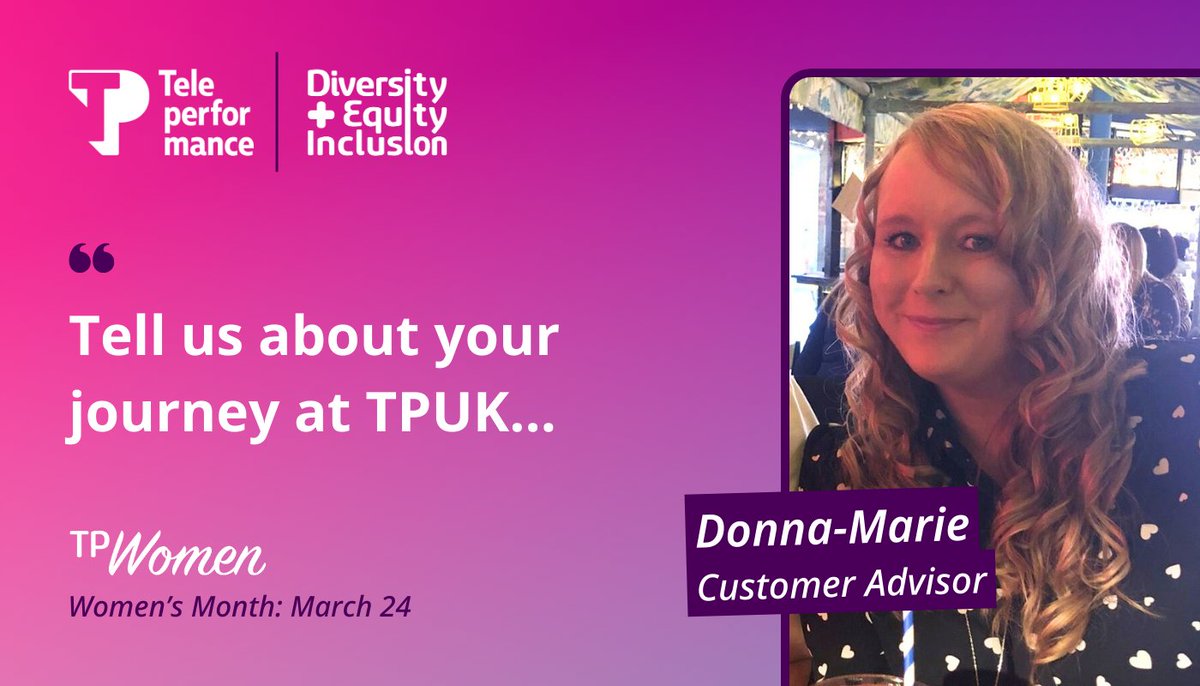 TPmarketingUK's tweet photo. "It's the best thing I've ever done"
Donna-Marie continues our celebration of Women's Month at Teleperformance.
#InspireInclusion #TeleperformanceUK https://t.co/NN7ShW1u8A