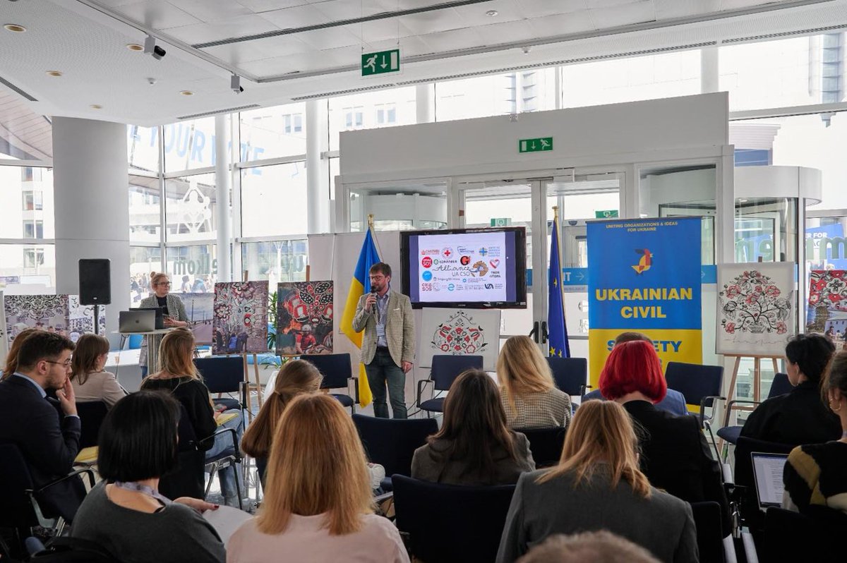 🚩The Ukrainian Red Cross, as an active member of the Alliance of Ukrainian Civil Society Organisations, facilitated the organisation and opening of the conference 'Responding at the local level - the unique Ukrainian experience', which took place in Brussels on 20 March. #Forum