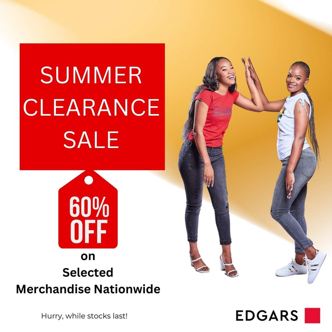 EdgarsZW's tweet photo. Score big at Edgars with our ongoing March clearance sale! Enjoy up to 60% off selected merchandise in-store. Don't wait, these deals won't last forever! 💥🛒

#EdgarsClearance #SaleSeason #EdgarsZimbabwe #MarchClearance #Exclusivefashion #QualityFashion https://t.co/3jpGz6zybF