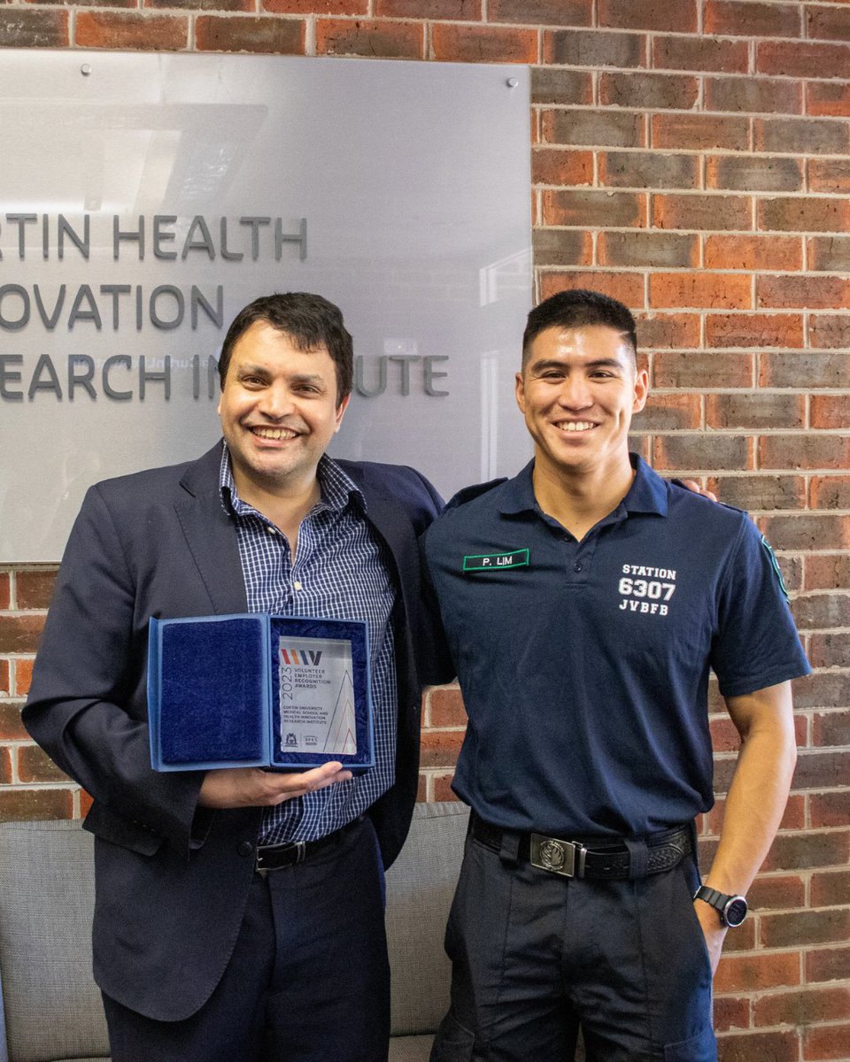 Congrats to Dr Hani Al-Salami, who has received the 2023 Volunteer Employer Recognition Award for supporting Patrick Lim from the Curtin Health Innovation Research Institute to serve as a valuable member of the Jandakot Volunteer Bush Fire Brigade! 🏆 #CurtinUniversity