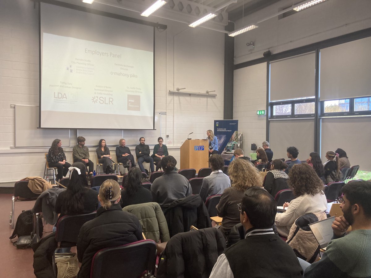 Thanks to all our graduate employers @DubCityCouncil @FACIreland @omahonypike @LDA_Ireland SLR Consulting and our recent alumni @tpatownplanning @CodemaDublin @Arup @sdublincoco Vincent Hannon Architectx and @UCDCareers, who spoke to our @UCDRUP students at our careers event!