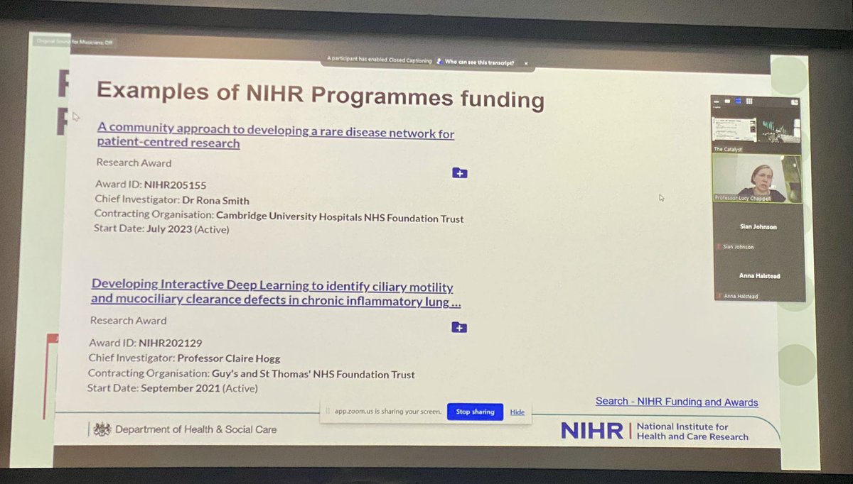 Thank you Prof Lucy Chappell for highlighting our @NIHRcommunity funded project to build a patient led Rare Disease Research Network platform - “a community led approach to rare disease research’ at the @RDRUKHub conference today with @plrh_cambridge
