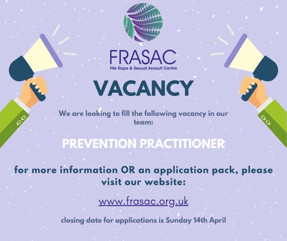We are recruiting! Visit our website to find out more: frasac.org.uk/about-work/