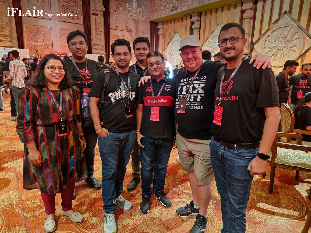 iFlairWebTech's tweet image. Exciting times as iFlair&apos;s Expert team takes center stage at Laracon India Official 2024, showcasing their innovative solutions and deep expertise in Enterprise development.

#PHPInnovation #CollaborativeDevelopment #LaraconIndia2024 #TechCommunity #TogetherWeGrow #iFlair