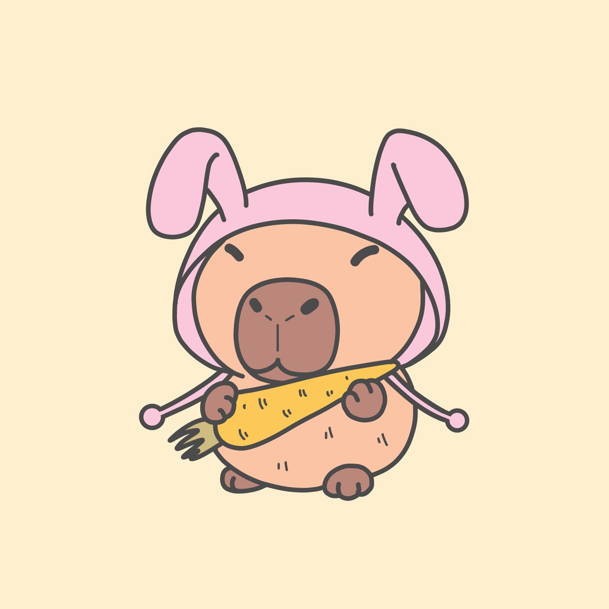 JdayDrawing's tweet photo. Capybara Wearing Bunny Head🥕
#capybara #kawaii #cute #bunny #art #drawing 
 .  
📌shop in bio📌 https://t.co/YzhNkGNsQV