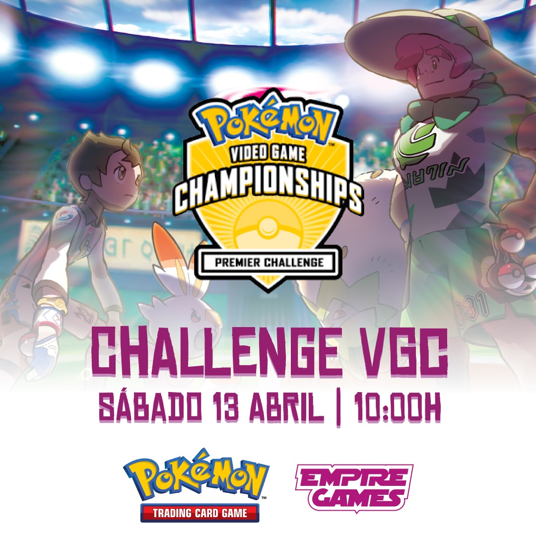 empiregames_sev's tweet photo. ⭕ CHALLENGE VGC 💥
📅 Sábado 13 de abril
💲 Inscripción: 6€
🕙 Hora: 10:00h
⚠IMPORTANTE: Recuerda poner en observaciones tu ID Pokémon, nombre, apellidos y fecha de nacimiento.
🛒 ¡Reserva ya tu plaza! 👉 https://t.co/xIW6P6s9p8
#Pokemon #ChallengeVCG #PokemonChallenge https://t.co/Gb4fMxqBs1