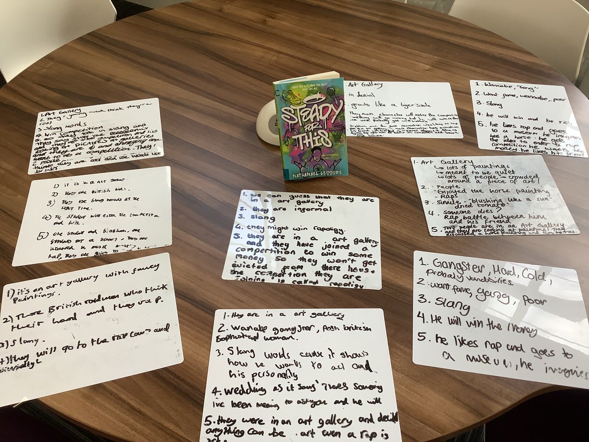 There were plenty of laugh-out-loud moments in 'Steady For This' with Year 8 this morning. Here is some of their great work from their guided reading session. @NateLessore @bottishamvc