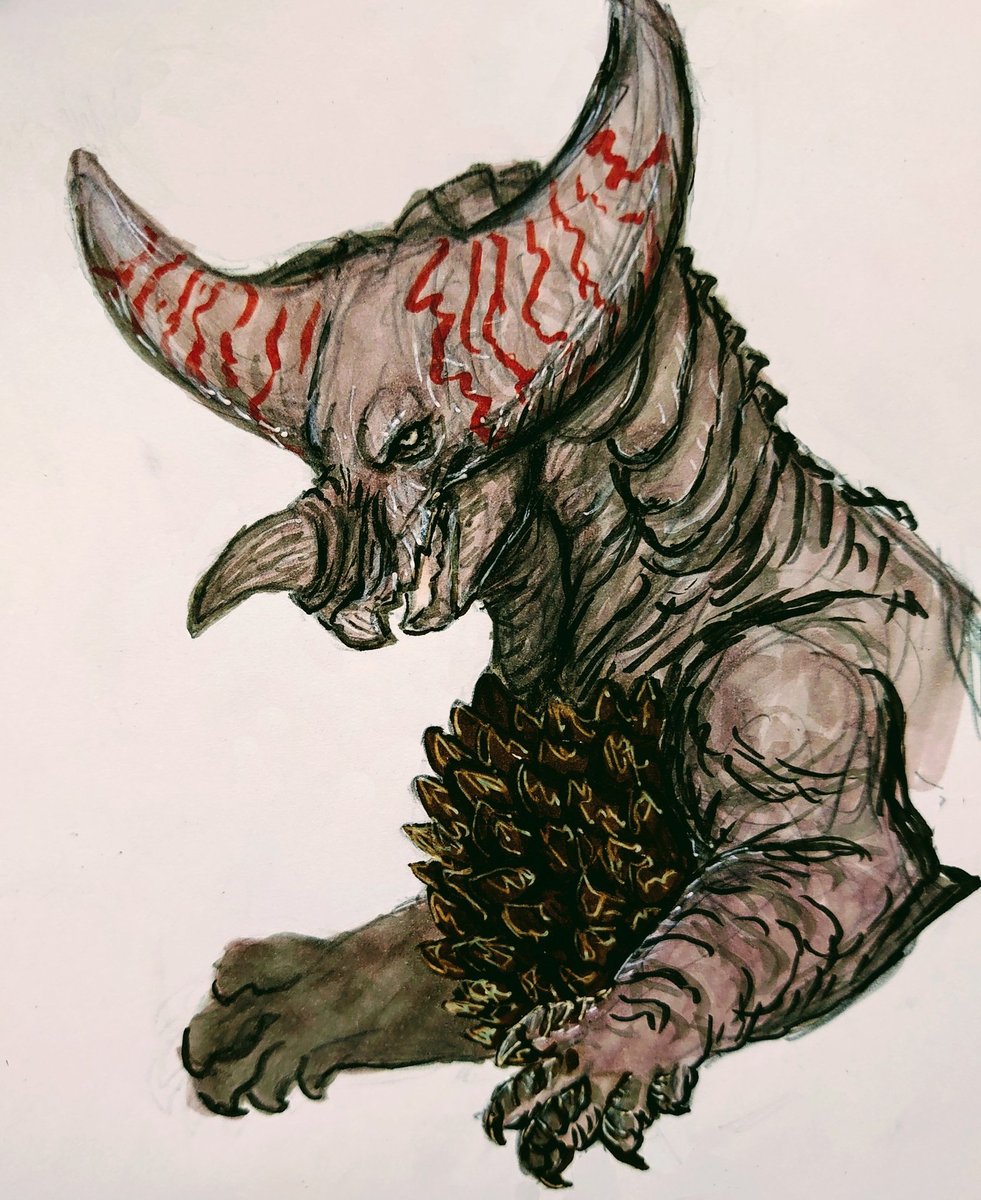 t_rex2020's tweet image. 何年か前に描いたやつ。原典に近いのは多分こっち。