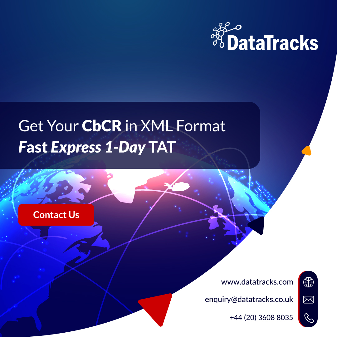 Unlock the full potential of your Country-by-Country Reporting with DataTracks' express 1-Day turnaround service! 
Email: enquiry@datatracks.co.uk
Visit: datatracks.com/anywhere/cbcr/
Call +442036088035
#CbCR #XMLFormat #ComplianceMadeEasy #FastExpress #ReportingSolutions #ExpressCbCR