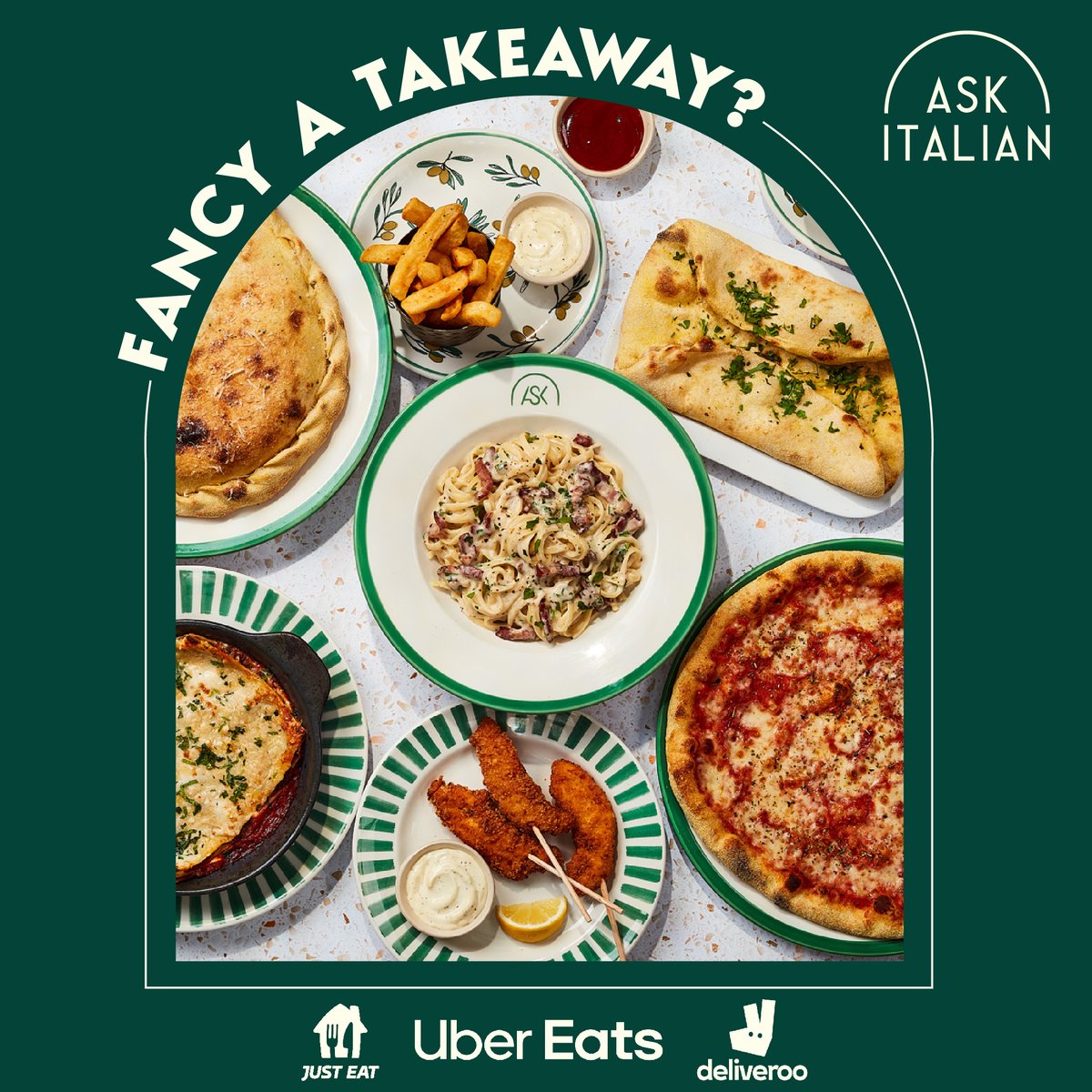 Hey, Durham!🍴🍝 Fancy a takeaway for lunch? All your favourite ASK Italian dishes are now available for home delivery. Find them on Just Eat, Uber Eats and Deliveroo! 👉🏾 bit.ly/ASK_Walkergate