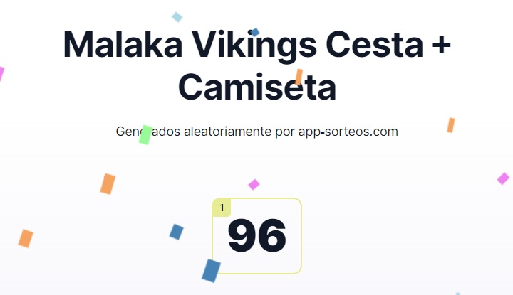 Ganador de la rifa el número 96.
Muchas gracias a todos los participantes y a quienes nos apoyáis!