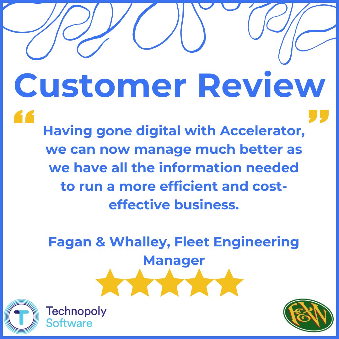 Customer review! ⭐️⭐️⭐️⭐️⭐️
<a href="/FaganWhalley/">Fagan & Whalley Ltd</a> have been using our Accelerator software for the past 10 years, thank you for your on going support! 👍