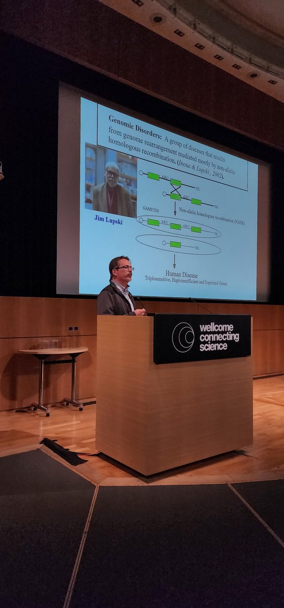 Celebrating Jim Lupski @LupskiLab at #GRD24 in a wonderful talk from @EichlerEE teaching us the importance of polymorphic inversions to #genomicdisorders and #rarediseases @GREGoR_research