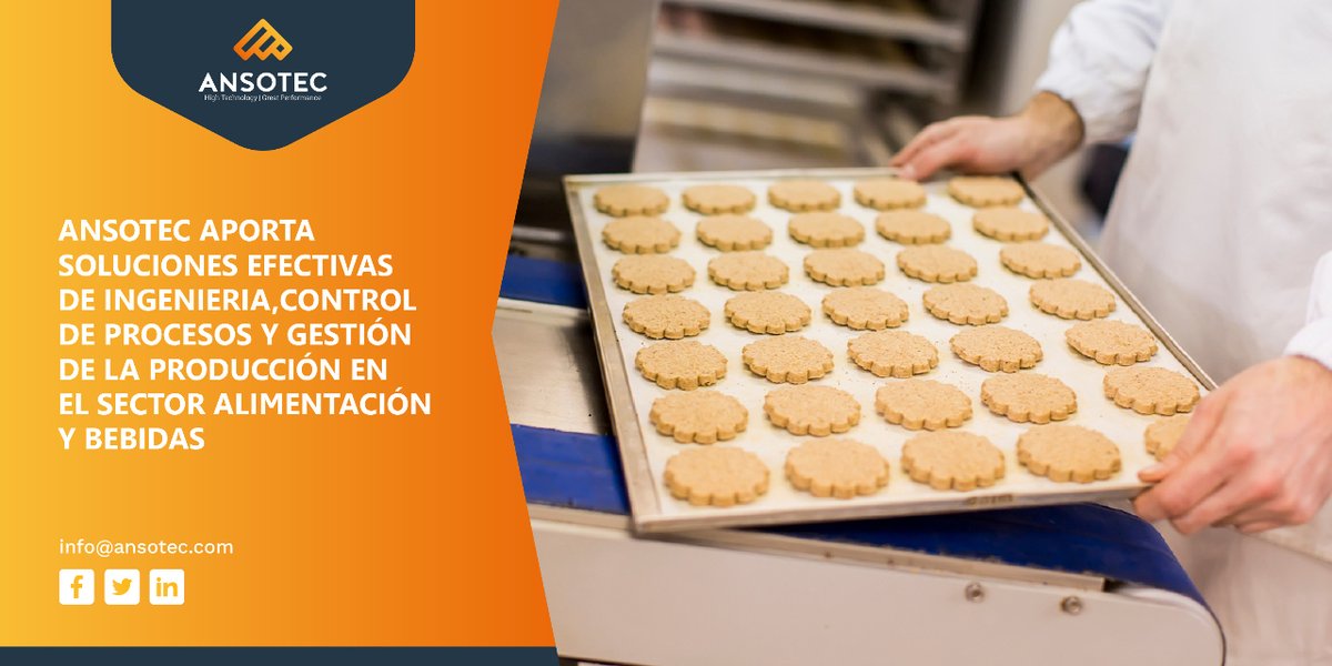 ansotec's tweet photo. En ANSOTEC, comprendemos las nuevas necesidades de digitalización en el sector de alimentos y bebidas. Nuestra experiencia en ingeniería, control de procesos y gestión de la producción nos permite ofrecer soluciones efectivas y a medida para impulsar tu empresa hacia el futuro. https://t.co/Sn2MZnBDDJ