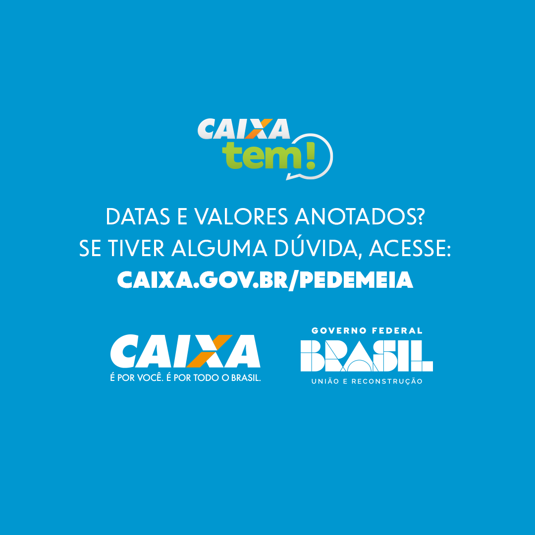 A CAIXA inicia hoje (26/03) o pagamento do Programa Pé-de-Meia.
 
Os valores serão creditados na conta CAIXA Tem em nome do beneficiário.
 
Para acessar e movimentar o recurso, o estudante que tiver menos de 18 anos precisará da autorização dos pais ou outro responsável legal.