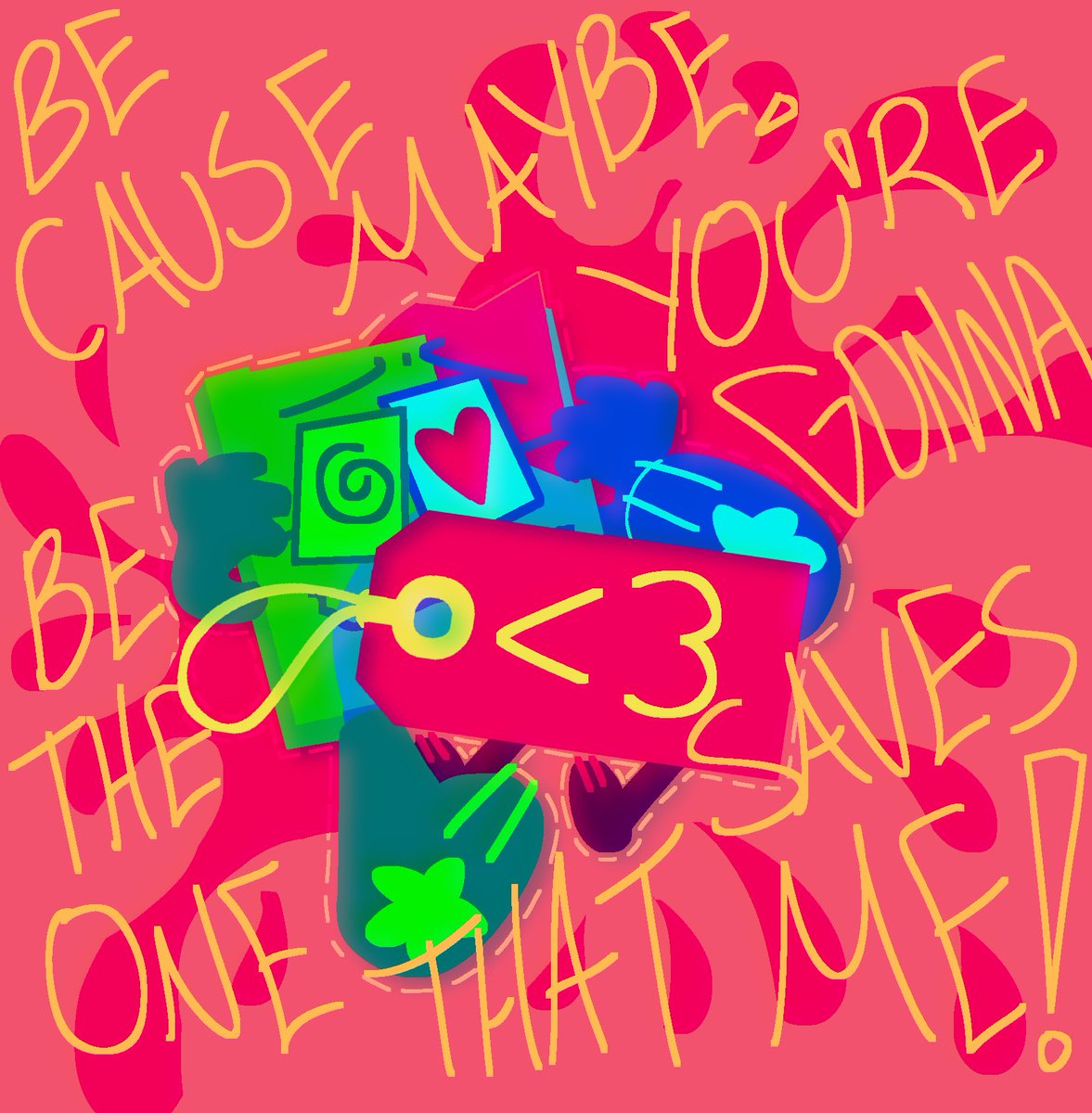 // booktag , pricebook , bright colors , eyestrain 

BECAUSE MAYBEEEEEE , YOU'RE GONNA BE THE ONE THAT SAVES MEEEEE !! #bfdi #bfb #tpot #osc #objectshowcommunity

 [ alt version in replies ]
