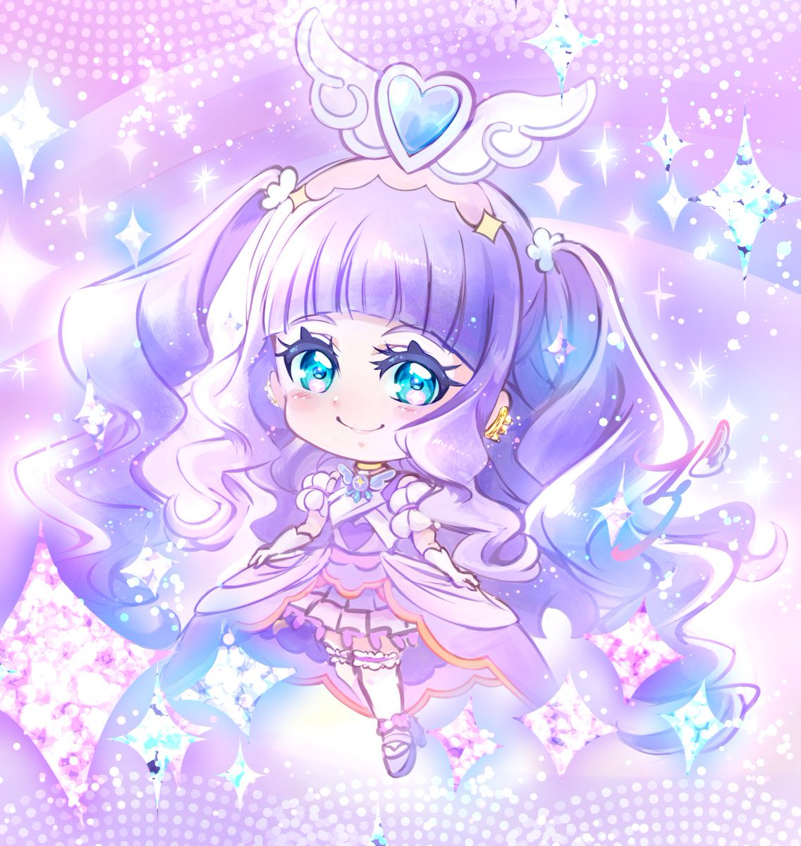 「ちっちゃく降り立つ気高き神秘ちゃん 」|フィグ 🎀🎀🎀🦭🐲🍥　気力充電中のイラスト