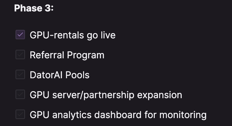 Phase 3 of our roadmap begins 🤖

#ai #gpu #aigpu #gpuai #solana #depin #rwa