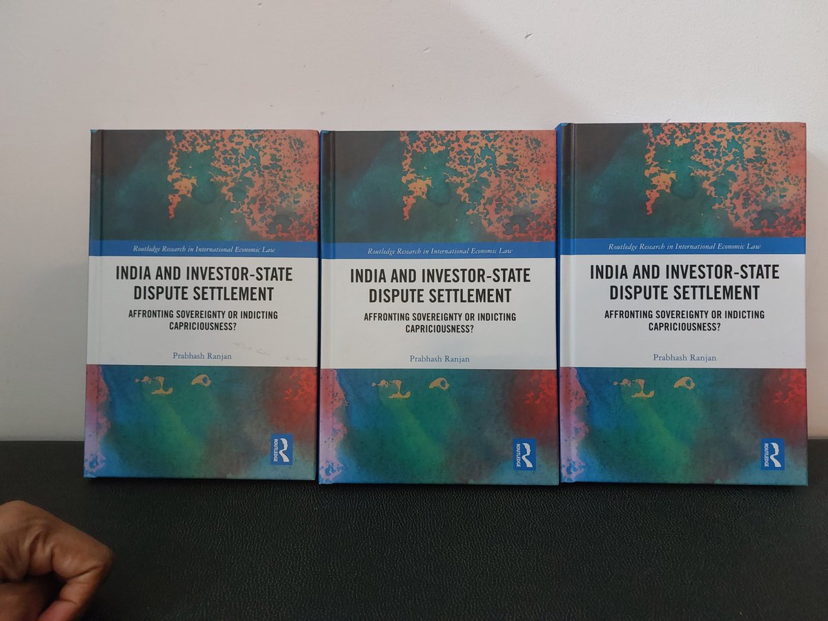 pranjan12781's tweet photo. I am delighted to share that my second book, 'India and Investor-State Dispute Settlement', is finally out! The book is part of the 'Routledge Research in International Economic Law' series and is a sequel to my first book on India and BITs, published in 2019. 

Feeling blessed! https://t.co/gb7xik4CwJ