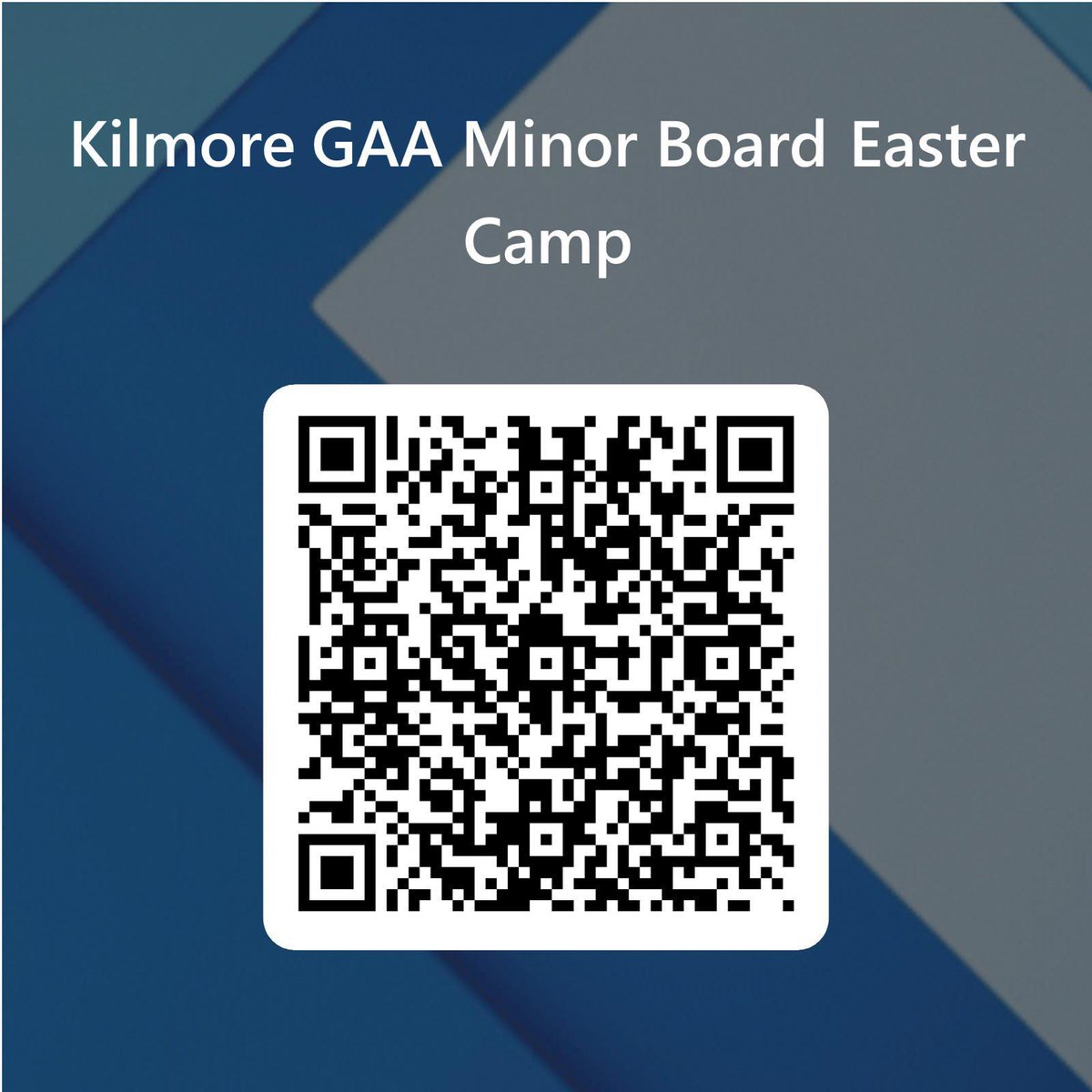 Kilmore GAA Minor Board are hosting a camp next week. Registration is now open online by following the QR code or link on the event flyer. Open to all children in national schools.