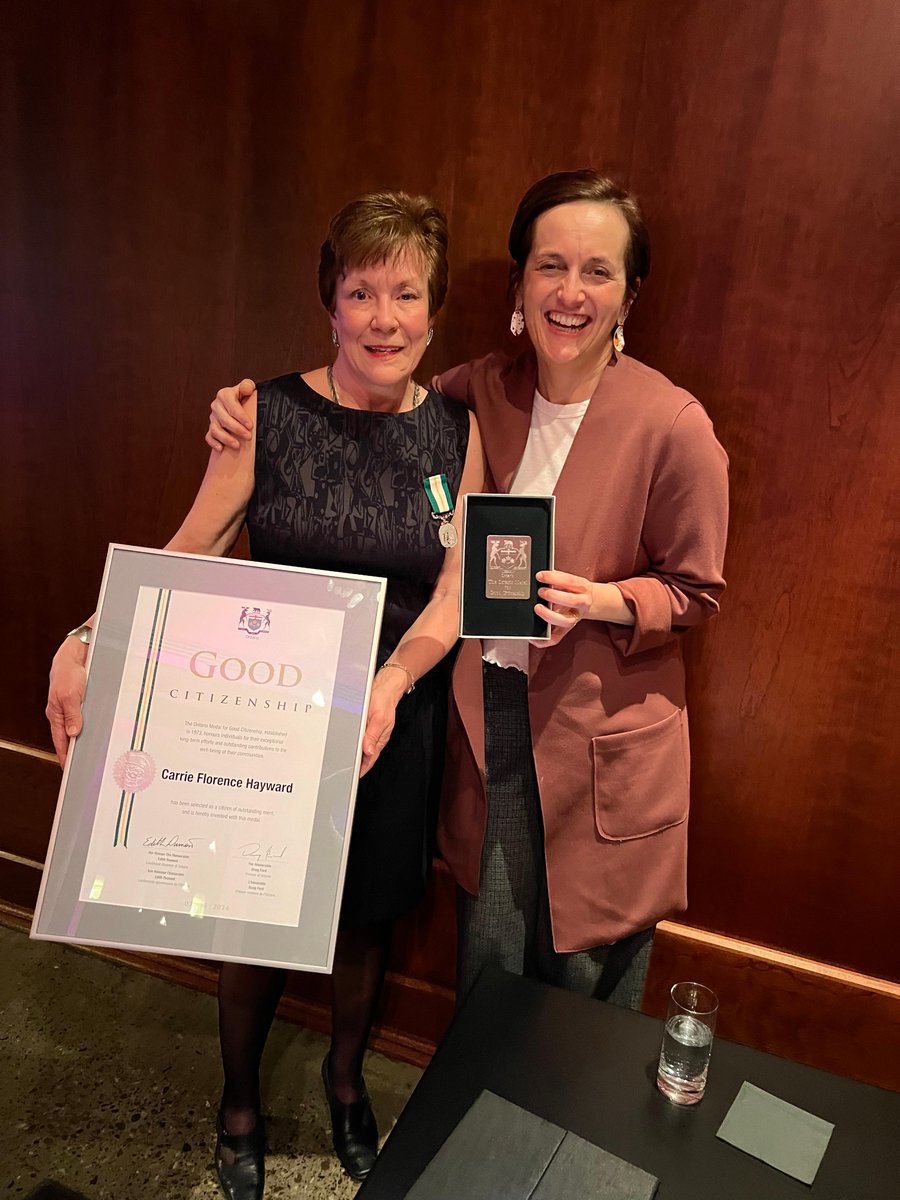 Congratulations, Carrie Hayward for receiving the Ontario Medal for Good Citizenship for 12 years of involvement in LOFT's community! Carrie has been an integral part of our journey, serving on our Board for 10 years and recently as the Chair of our Project Oversight Committee.