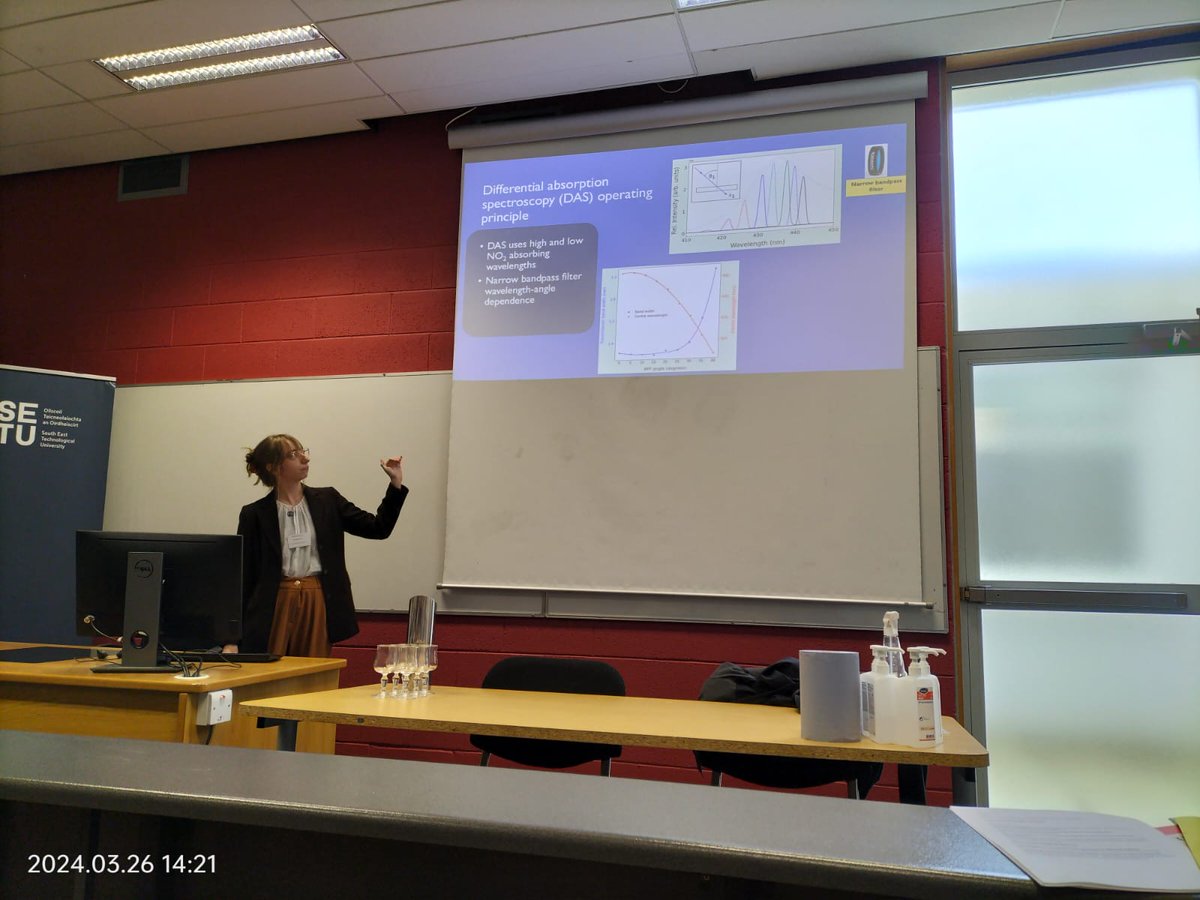 It was a pleasure to present my PhD research in the Environmental Monitoring session at @ESAI_Environ #environ2024
Feel free to get in touch to find out more about how we will use novel spectroscopic techniques to quantify ambient nitrogen dioxide 🌍