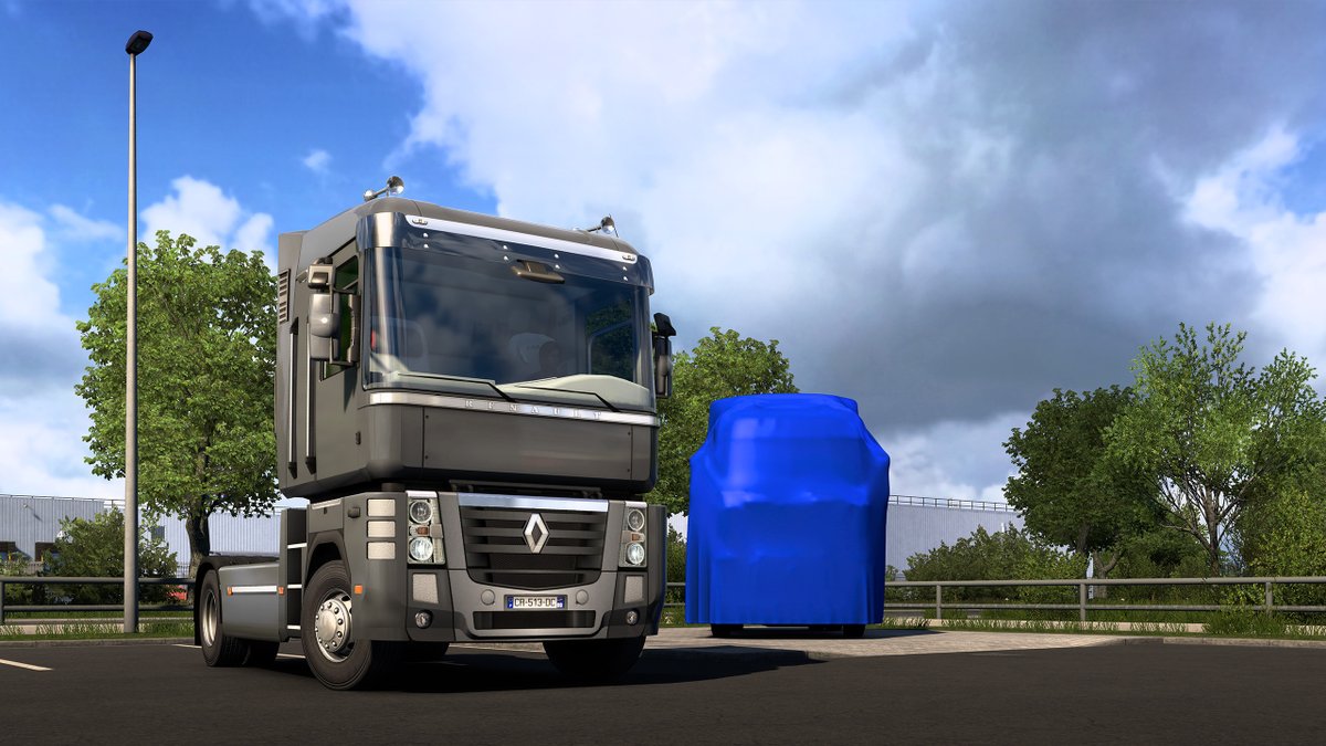 🚚 Renault Magnum yeni kamyona eşlik etmeye geldi. Onunla fotoğraf çekip #ETechTrucking etiketiyle paylaşım yaparak çekilişe katılmanız için son bir hafta. 📷 Yeni kamyonun tanıtım etkinliği için linke tıklayın. ressource.renault-trucks.com/good-truck #ETS2 #ETechTrucking @SCSsoftware