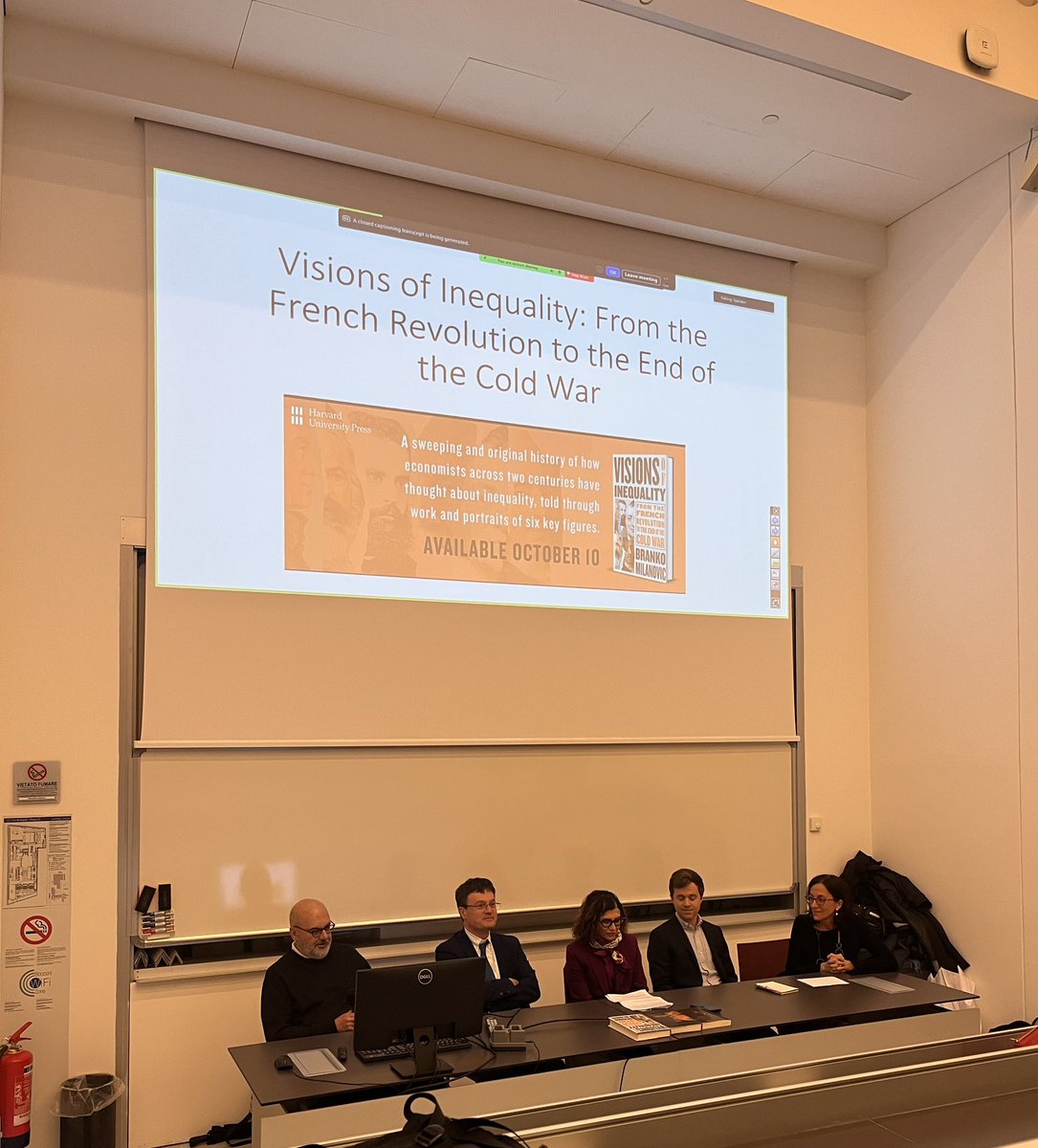 The round table “Inequality in Human Societies”  just started !!
Great presenters and discussants at @Unibocconi @DondenaCentre with @BrankoMilan @guido_alfani @ZParolin presenting their recent books!

#inequality #econhist