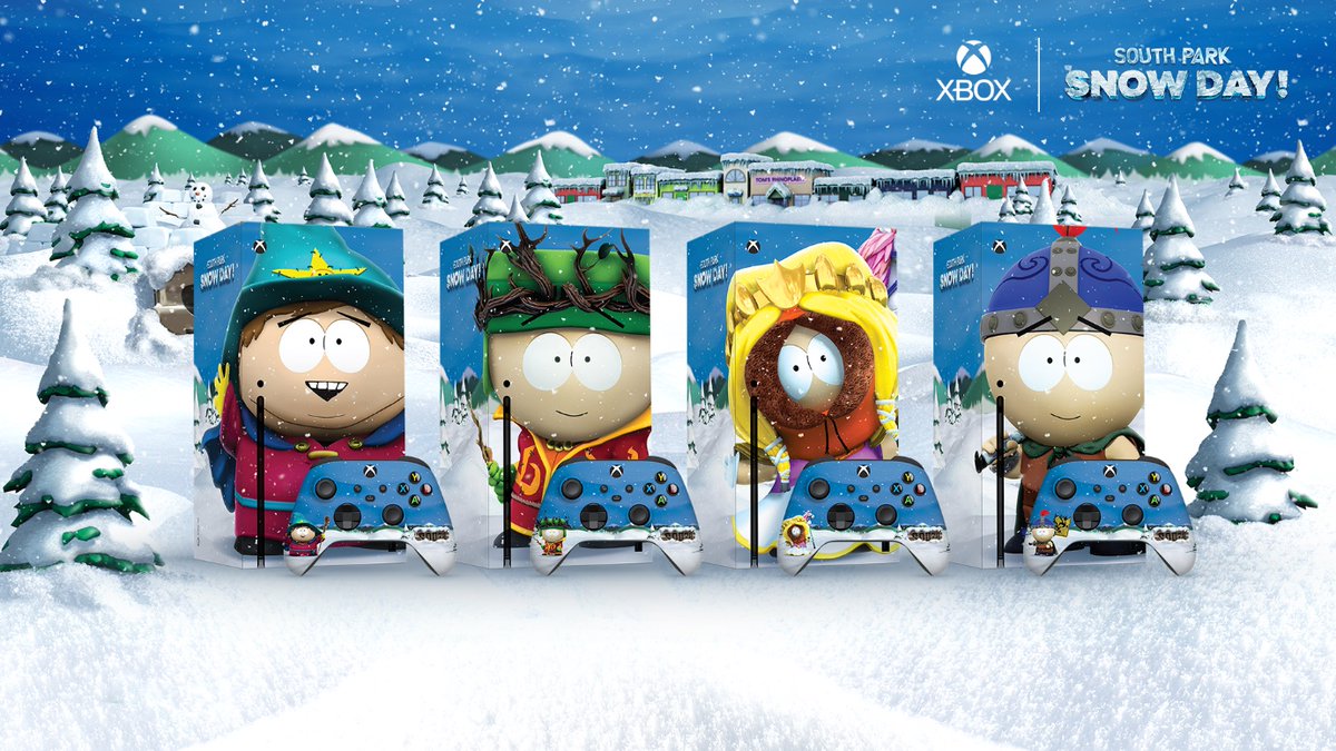 The perfect Xbox to play on a snow day 🌨 Follow and RT with #SouthParkXboxSweepstakes for a chance to win one of these custom #SouthParkSnowDay Xbox Series X console and controller combos! Ages 18+. Ends 4/22/24. Rules: xbx.lv/49gCG7I