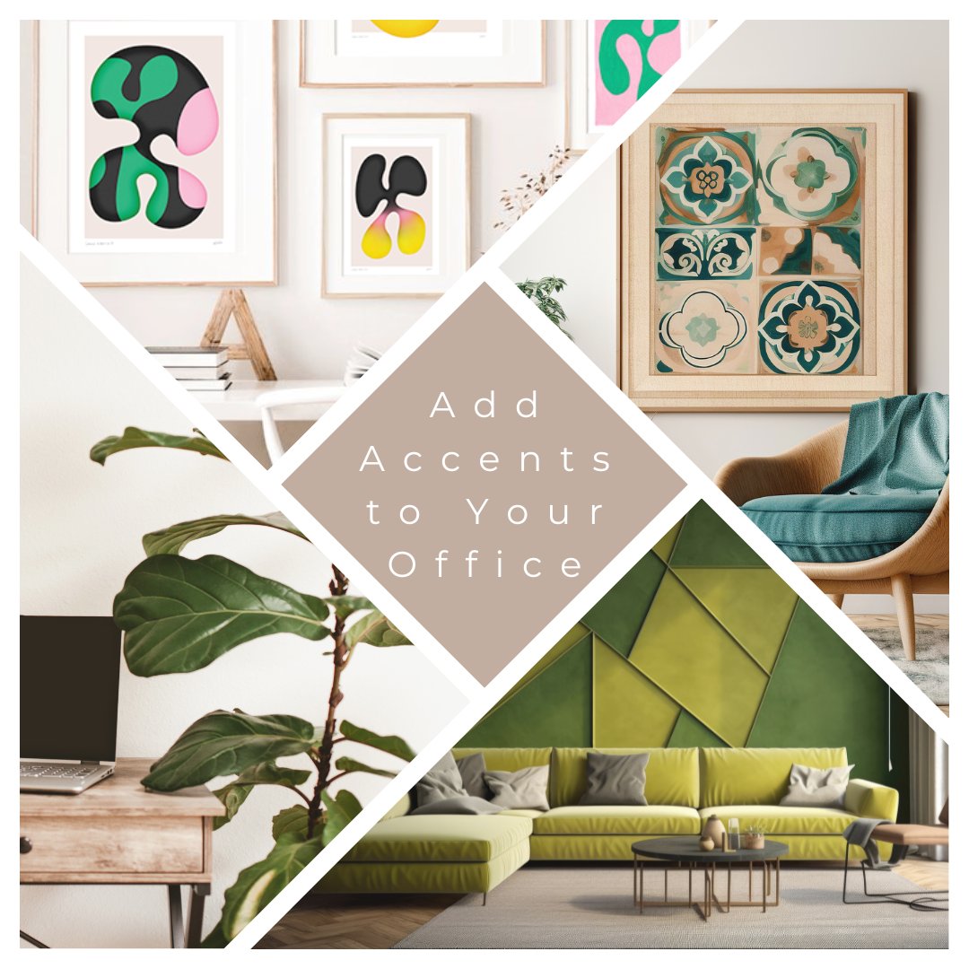 🖼️Looking to spruce up your workspace? 🌟Try incorporating unique accent pieces like colorful throw pillows, quirky art prints, or statement wall decals. 🎨 These eye-catching additions are sure to make your space more engaging and visually appealing.