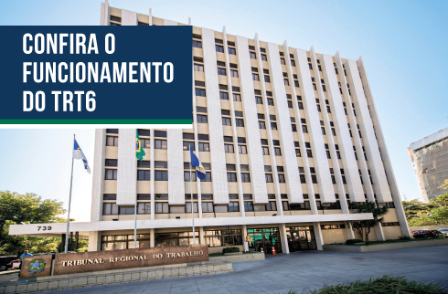 TRT6_PE's tweet photo. A partir desta quarta-feira (27/3), o TRT-6 (PE) vai ter o expediente suspenso devido ao feriado regimental da Semana Santa. As atividades retornam na segunda (1º/4). Casos urgentes serão atendidos pelo plantão judiciário: (81) 98773-4995 (1ª grau) e (81) 98773-4996 (2ª grau). https://t.co/5kBbHGmHGA