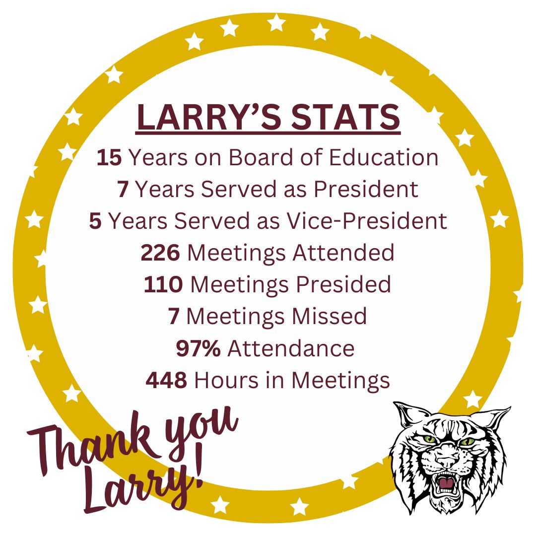 Concluding School Board Recognition Month, we honor Larry Zahn as he concludes 15 years on the LR Board of Education, 5 terms! Larry, your leadership and dedication to LR students, staff, and community leave a lasting impact. Thank you for your service! You'll be missed! #WeAreLR