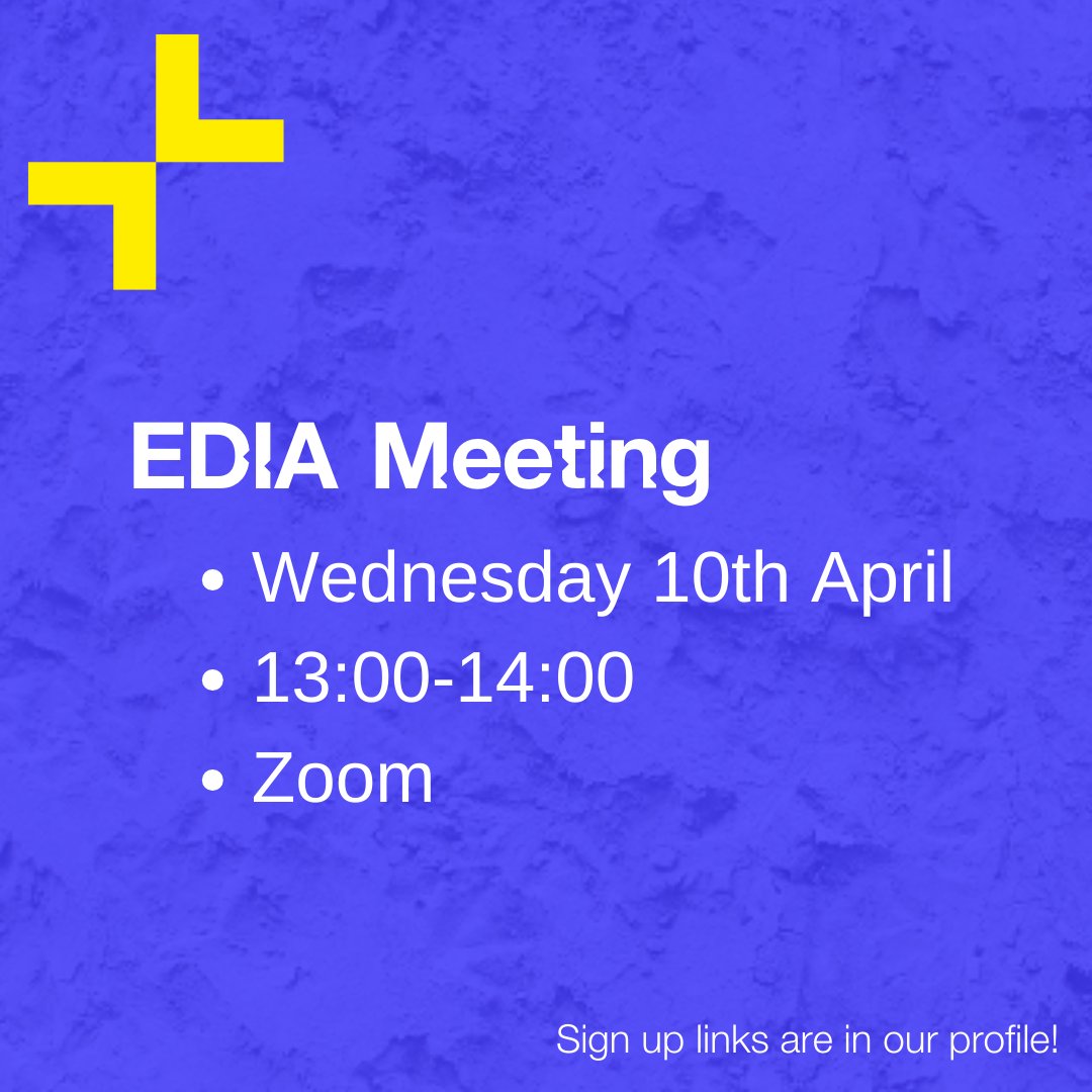 📣Coming up in the next few weeks! Join us for our #OnlineArtistSocial on 3rd April or our #EDIA Meeting on 10th April- or both! Find your free sign up here: eventbrite.co.uk/o/yorkshire-an…