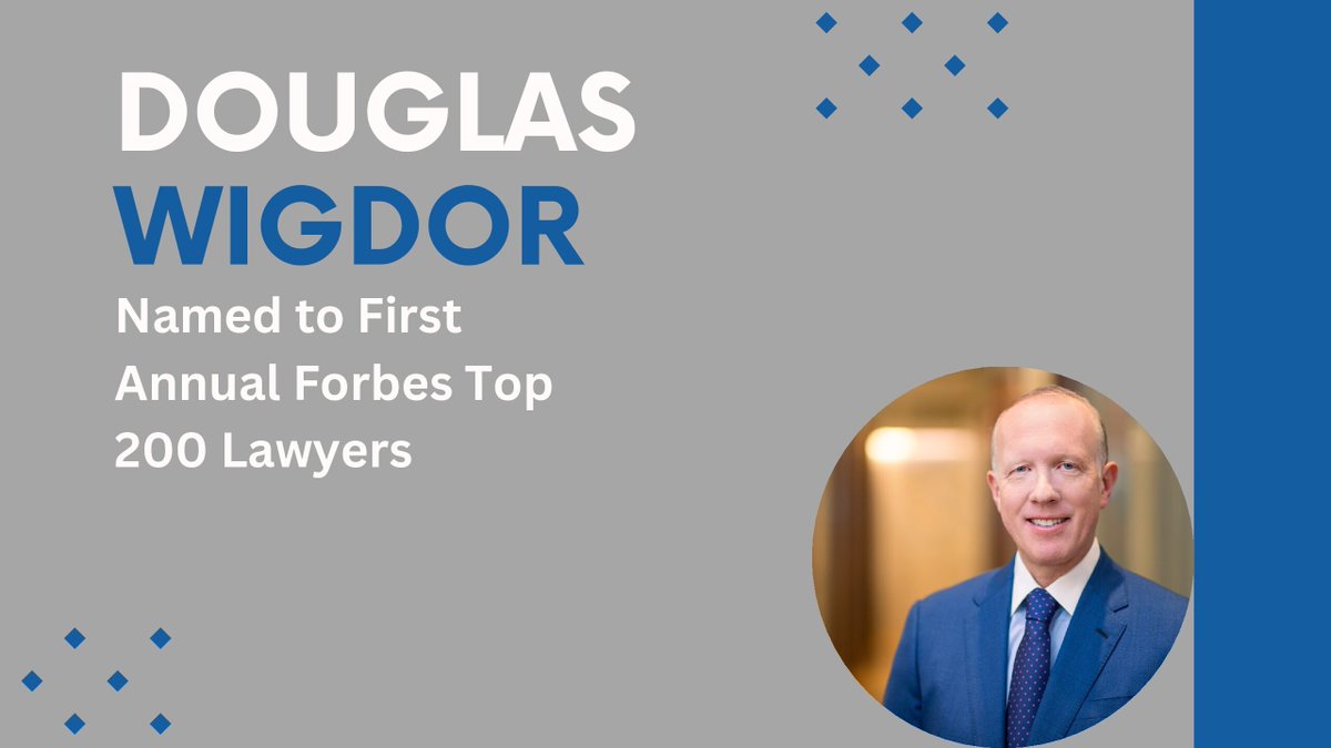 Congratulations to Douglas Wigdor for his inclusion on the first Forbes Top 200 Lawyers list! #WigdorLaw