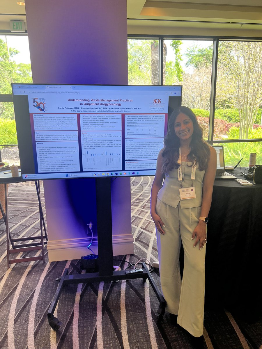 It is so incredible to see other sustainability initiatives in #gynsugery be represented at #SGS24 🥰 We have a long way to go, but research is the first step! @GynSurgery @charelle_md @GWOBGYN #SGS50